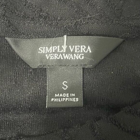 Simply Vera Vera Wang Long Sleeve Black Blouse  Size S  EUC - Picture 4 of 5
